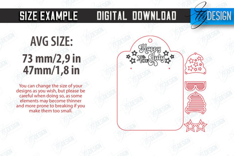 4th of July Patriotic Earrings Laser Cut Bundle | Pendant Earrings | Red White and Blue | CNC Files SVG Fly Design 