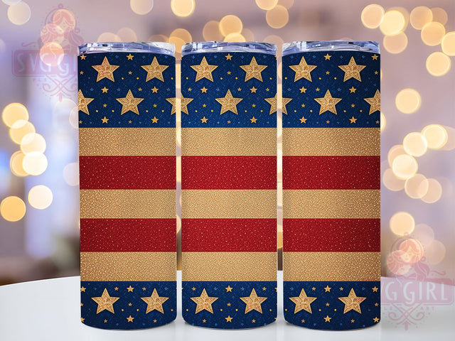 4th of July Patriotic Glitter 20oz Tumbler, Patriotic Glitter Tumbler, Red White Blue Tumbler, Independence Day Tumbler, Glitter Tumbler Wrap, 20oz Tumbler Design, American Flag Tumbler Sublimation SvggirlplusArt 