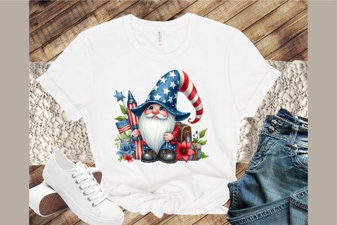 4th of july Patriotic Gnome Clipart Sublimation designartist 