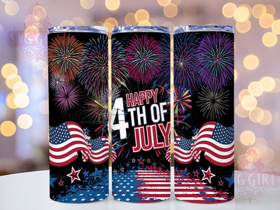 4th of July Patriotic Tumbler Wrap, Patriotic Design, Independence Day Sublimation, 20oz Skinny Tumbler, Digital Download, American Flag Art, Festive Gift Idea Sublimation SvggirlplusArt 