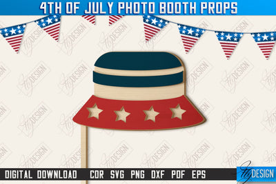 4th of July Photo Booth Props Laser Cut | Party Glasses | Holiday | CNC File SVG Fly Design 