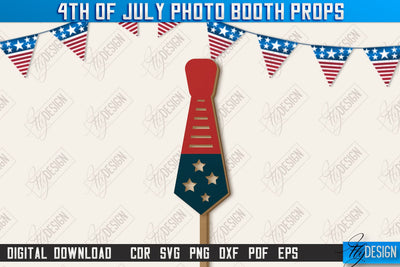 4th of July Photo Booth Props Laser Cut | Party Glasses | Holiday | CNC File SVG Fly Design 