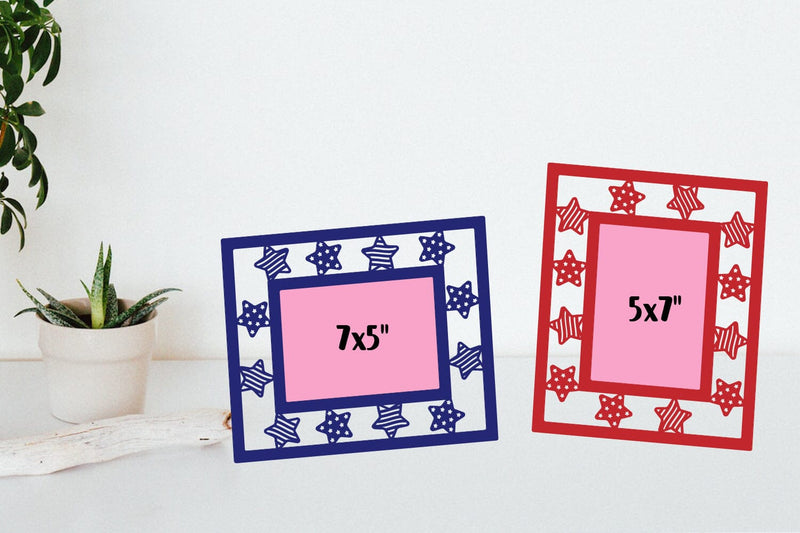 4th of July Photo Frames Cut Files SVG zafrans studio 