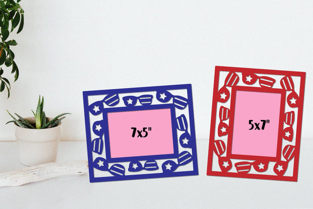 4th of July Photo Frames Cut Files SVG zafrans studio 