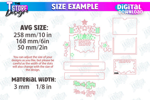 4th of July Photo Frames Laser Cut Bundle | Tabletop Photo Frame | Independence Day | CNC Files SVG The T Store Design 
