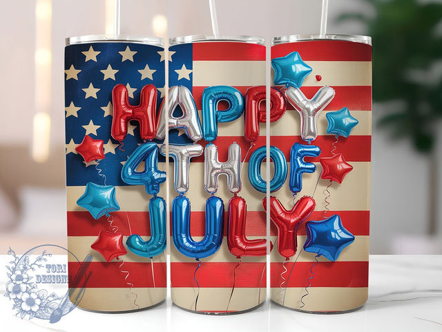 4th of July Red White Blue 20oz Tumbler, Patriotic Tumbler Wrap, Red White Blue Tumbler, Stars Tumbler Design, 20oz Tumbler Wrap, Independence Day Tumbler, American Flag Tumbler Sublimation ToriDesigns 