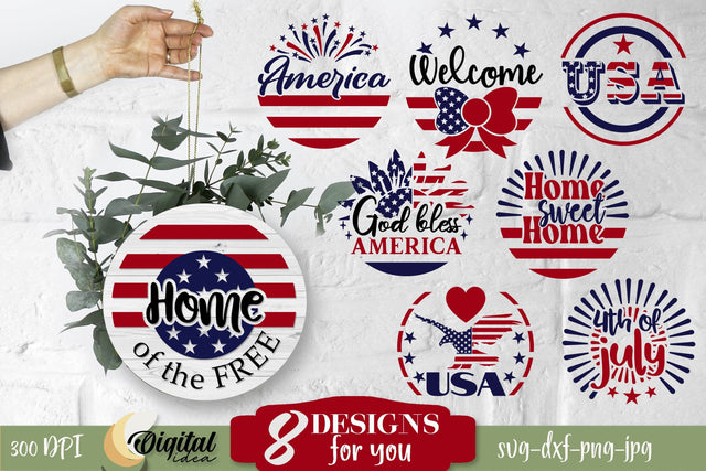 4th of july signs SVG Bundle. Independence day SVG SVG Evgenyia Guschina 