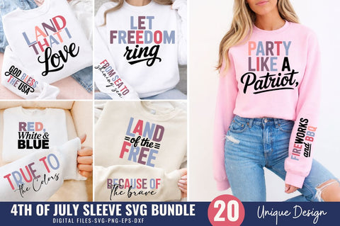 4th Of July Sleeve Svg Bundle SVG Regulrcrative 
