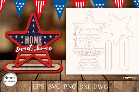 4th of July Stars Laser Cut Bundle SVG SvgOcean 
