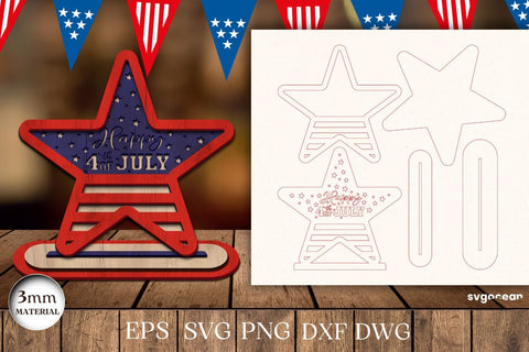 4th of July Stars Laser Cut Bundle SVG SvgOcean 