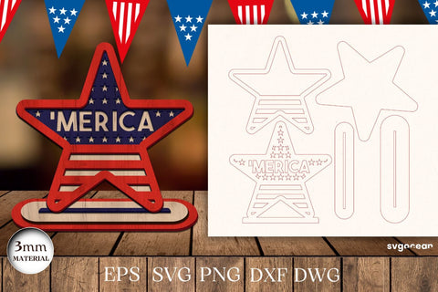 4th of July Stars Laser Cut Bundle SVG SvgOcean 
