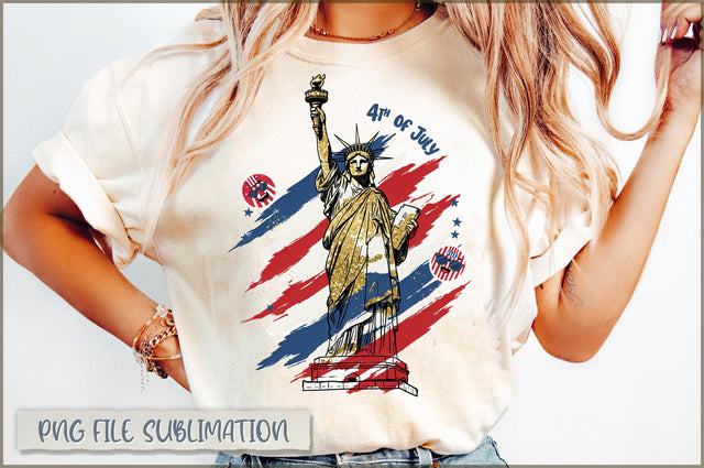 4th of July Statue of Liberty USA PNG Sublimation Shetara Begum 