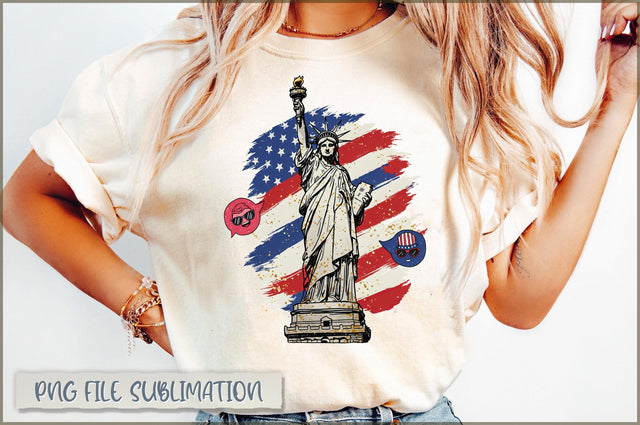 4th of July Statue of Liberty USA Sublimation Sublimation Shetara Begum 