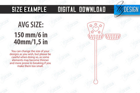 4th of July Sticks Stirring Drink Laser Cut Bundle | Cocktail Stirrers | Drinks Markers | CNC Files SVG Fly Design 