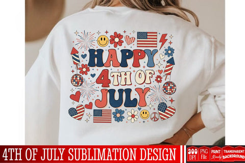 4th of July Sublimation PNG, Happy 4th PNG, Patriotic PNG, America PNG, July 4th Clipart, USA Sublimation, Red White Blue SVG, Freedom PNG, Independence Day PNG, Fireworks PNG Sublimation BlackCatsMedia 