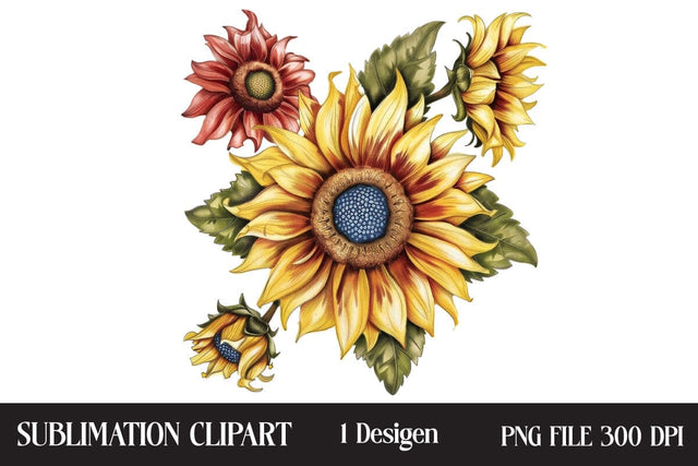 4th of July Sunflower Clipart,Illustrator Clipart,Quotes and Sayings,Food & Drink,On Sale, Print & Cut Sublimation Newmockups 
