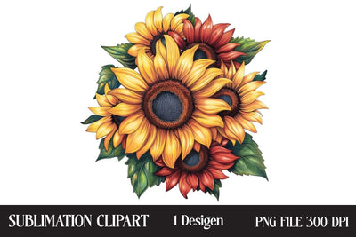4th of July Sunflower Clipart,Illustrator Clipart,Quotes and Sayings,Food & Drink,On Sale, Print & Cut Sublimation Newmockups 