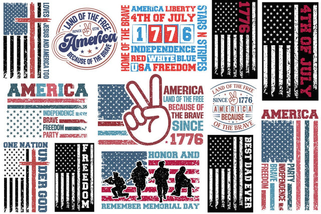 4th of July SVG Bundle, independence Day SVG Bundle, USA SVG DesignPlante 503 