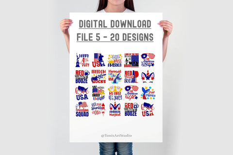 4th of july svg bundle SVG TonisArtStudio 