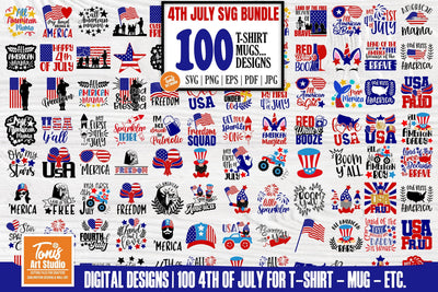 4th of july svg bundle SVG TonisArtStudio 