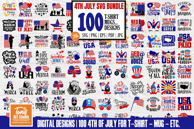 4th of july svg bundle SVG TonisArtStudio 