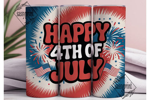 4th of July Tumbler Wrap PNG Sublimation sassyprint 