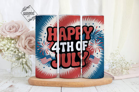 4th of July Tumbler Wrap PNG Sublimation sassyprint 