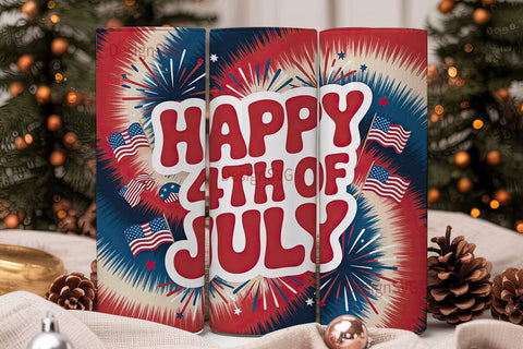 4th of July Tumbler Wrap Sublimation DesignSVG 