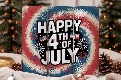 4th of July Tumbler Wrap Sublimation DesignSVG 