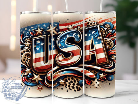 4th of July USA 20 oz skinny tumbler png sublimate design, USA tumbler png, 4th of july png, western tumbler png, sublimate designs download Sublimation ToriDesigns 