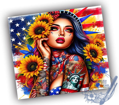 4th of July USA 20oz Skinny Tumbler, USA American Flag Tumbler Png, Straight & Tapered Tumbler Wrap, Instant Digital Download Sublimation ToriDesigns 