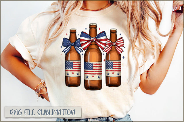 4th of July USA Patriotic Beer Sublimation Sublimation Shetara Begum 