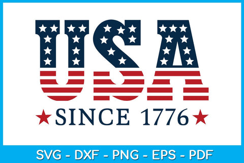 4th Of July USA Since 1776 SVG PNG PDF Cut File SVG Creativedesigntee 