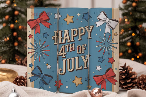 4th of July Vintage Tumbler Wrap Sublimation DesignSVG 
