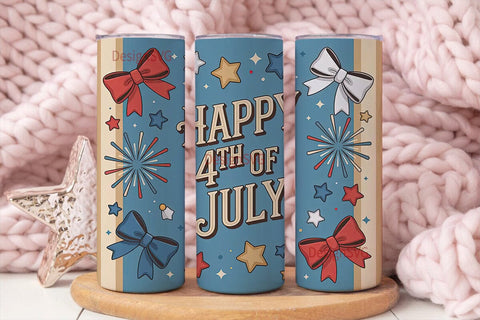 4th of July Vintage Tumbler Wrap Sublimation DesignSVG 