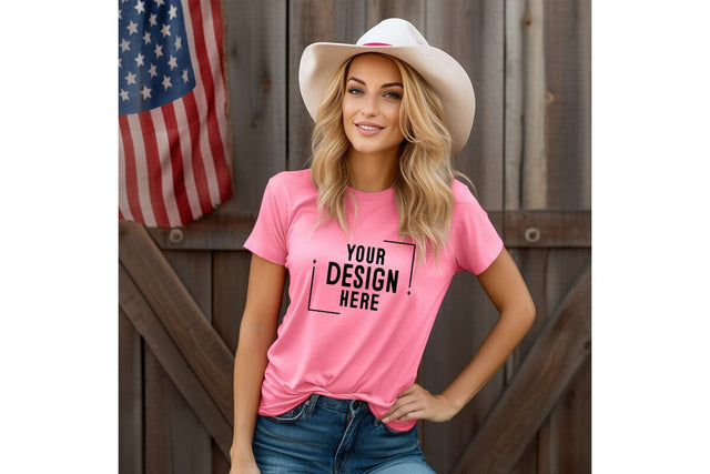 4th of july Woman Tshirt Mockup-Patriotic Mock Up Photo Craftlabsvg24 