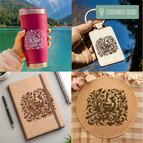 5 Bundle - Cardinal Birds SVG DXF PNG JPG SVG CraftySVGStudio 