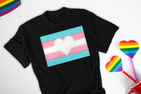 5 Color LGBT Pride Flag Love Applique Embroidery Embroidery/Applique DESIGNS Designed by Geeks 