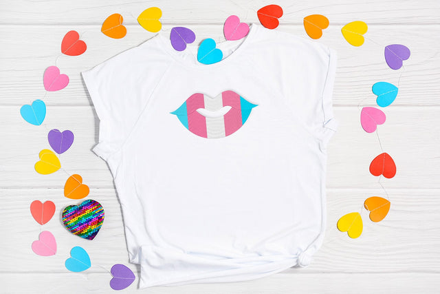 5-Color Striped Flag Lips Embroidery Embroidery/Applique DESIGNS Designed by Geeks 