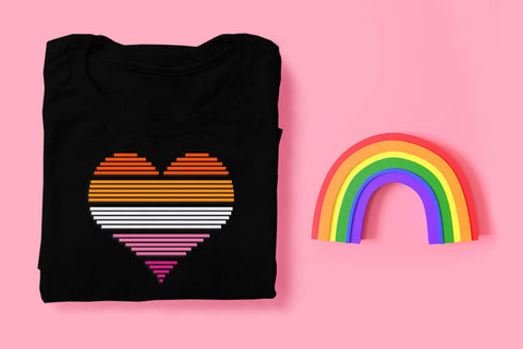 5 Color Striped Heart Embroidery Embroidery/Applique DESIGNS Designed by Geeks 