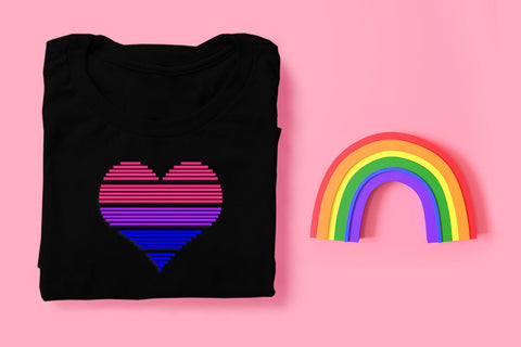 5 Color Striped Heart Embroidery Embroidery/Applique DESIGNS Designed by Geeks 