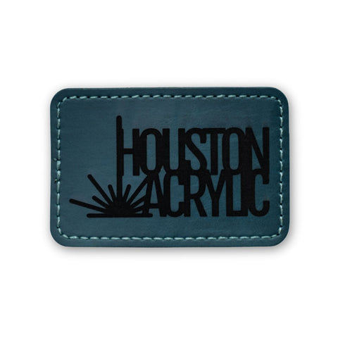 5 Pack Signature Navy/Black MakerLeatherette Rectangle Patch with Adhesive Back Physical Houston Acrylic 