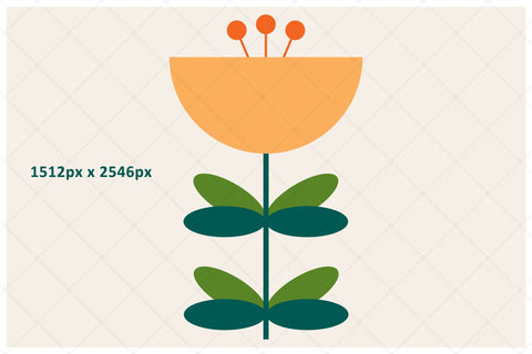 5 Png Colorful Floral Design Elements Sublimation Karma Genie Graphics 