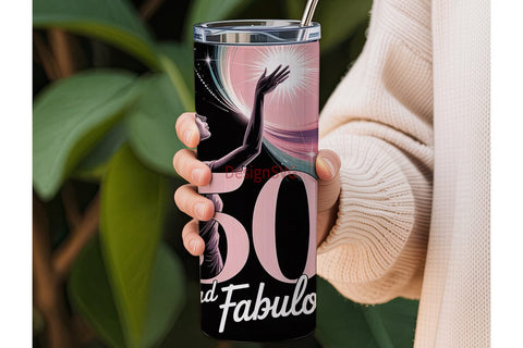 50 And Fabulous Tumbler Wrap Sublimation DesignSVG 