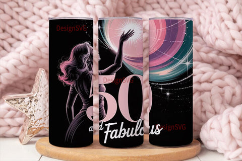 50 And Fabulous Tumbler Wrap Sublimation DesignSVG 