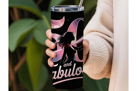 50 And Fabulous Tumbler Wrap Sublimation DesignSVG 