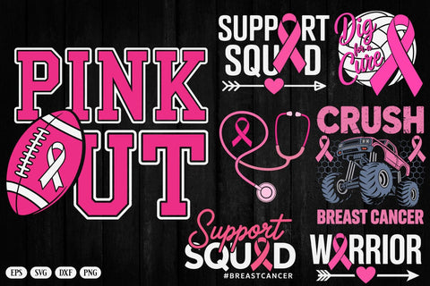 50 Breast Cancer Svg Mega Bundle , Cancer Survivor, Fight Cancer Quote Svg SVG DesignDestine 