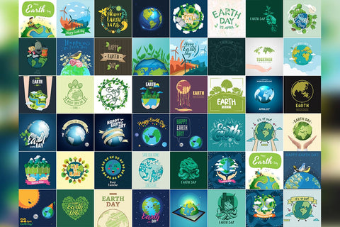 50 Earth Day Backgrounds Happy Earth Day Graphic Bundle SVG naemmiah021 