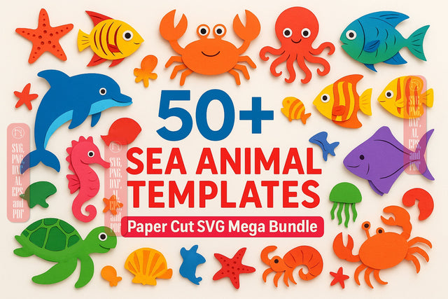 50+ Sea Animal Templates SVGBundle SVG MD JOYNAL ABDIN 