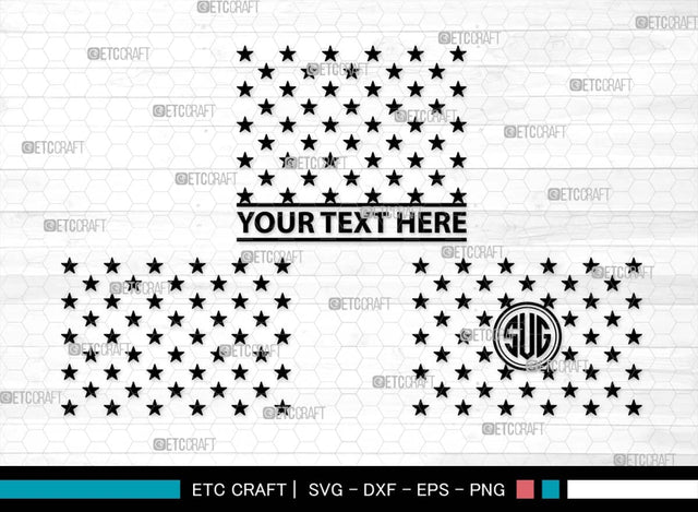 50 Stars Monogram, 50 Stars Silhouette, Stars SVG, Fifty Stars Svg, Stars Svg, Nautical Star Svg, American Flag Svg, Flag Silhouette, Stars Bundle, SB00580 SVG ETC Craft 